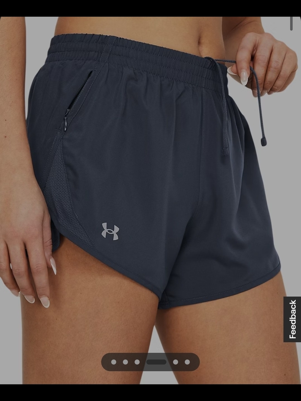 NWT Under Armour Fly By 3" Women's Htr Dark Blue Athletic Running Shorts Size M